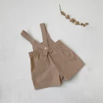 【73-100cm】サロペット ショートパンツ ベビー 韓国風 シンプル - 画像 (10)