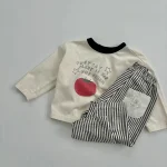 【73-100cm】シャツ ベビー りんご柄 着やすい - 画像 (12)