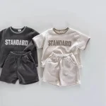 【73-120cm】セットアップ ベビー 男の子 韓国風 英字プリント - 画像 (3)