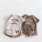 【73-110cm】ワッフルカジュアルセットアップ - 画像 (4)