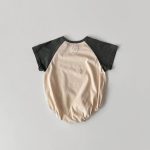 【66-90cm】ロンパース ベビー 半袖 英字プリント - 画像 (6)