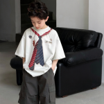 【100-170cm】半袖Tシャツ 男の子 クール ゆったり 合わせやすい