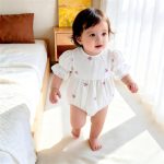 【66-110cm】ロンパースorワンピース フラワー柄 ホワイト 姉妹服 - 画像 (16)