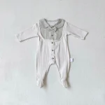 【66-90cm】ロンパース ベビー フォマールリボン 前開き - 画像 (5)