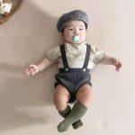 【66-90cm】サロペット ナチュラル ニット 無地 可愛い 赤ちゃん - 画像 (8)