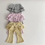 【73-120cm】ベビー 女の子 ワンピースリボン パンツ - 画像 (2)