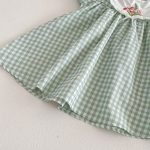 【66-110cm】ロンパースorワンピース グリーンチェック 姉妹服 - 画像 (14)