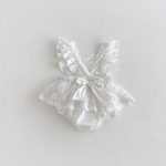 【66-90cm】ロンパース ホワイト フリル シンプル - 画像 (3)