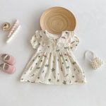 【80-130cm】ワンピース 花柄 半袖 可愛い女の子 - 画像 (5)
