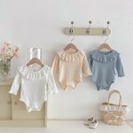 【66-90cm】　ロンパース 柔らか フリル襟 ベビー服 - 画像 (10)