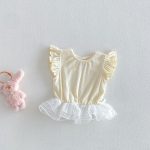【73-110cm】シャツorパンツ フリル メッシュ  シンプル 可愛い 女の子 - 画像 (7)