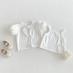 【73-110cm】セットアップ Tシャツ&キャミソール 柔らか 無地 シンプル 女の子 - 画像 (5)