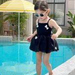 【90-140cm】水着 リボン 可愛い 女の子 スイムウェア - 画像 (2)