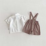 【80-120cm】セットアップ ベビー 男の子 トップス & サロペット リボン - 画像 (8)
