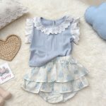 【66-100cm】セットアップ ブルーシャツ＆ブルマレース - 画像 (4)