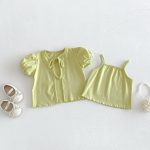 【73-110cm】セットアップ Tシャツ&キャミソール 柔らか 無地 シンプル 女の子 - 画像 (6)