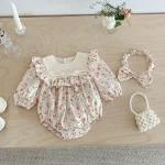 【66-140cm】ロンパース or ワンピース ベビー 女の子 小花柄 - 画像 (9)