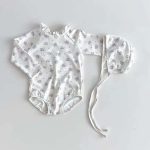 【66-100cm】水着 ドット柄OR花柄 帽子付き スイムウェア - 画像 (5)