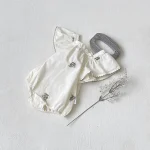【66-90cm】ロンパース ベビー 女の子 フラワ刺繍 - 画像 (12)
