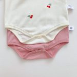 【66-90cm】ベビー 女の子 可愛い チェリー柄 半袖 ロンパース - 画像 (7)