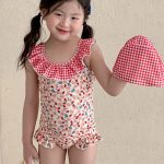 【80-130cm】水着 フリルデザイン リゾート 可愛い 女の子 スイムウェア - 画像 (3)