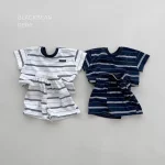 【73-120cm】セットアップ ベビー 男の子 ボーダー カジュアル - 画像 (2)