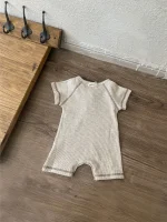 【66-90cm】ロンパース ベビー 半袖 前向き ボタン付き - 画像 (12)