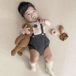 【66-90cm】サロペット ナチュラル ニット 無地 可愛い 赤ちゃん - 画像 (12)