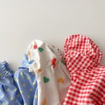 【66-100cm】水着 チェック ハート ドット スイムウェア&帽子 - 画像 (13)