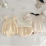 【66-90cm】ロンパース パフスリーブ ドット おしゃれ ベビー服 - 画像 (6)