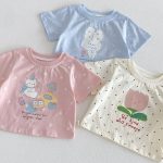 【80-150cm】Ｔシャツ 可愛い ドット 女の子 トップス - 画像 (18)