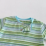 【73-120cm】半袖Tシャツ ベビー 男の子 ボタン付き ボーダー - 画像 (15)
