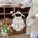 【66-90cm】セットアップ キャミソール＆ブルマ＆帽子 クリーム おしゃれ - 画像 (8)