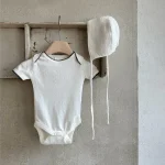 【66-90cm】ロンパース ベビー 半袖 無地 通気性抜群 肌触り良い - 画像 (7)