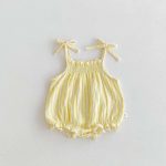 【66-90cm】キャミロンパース 花柄/ストライプ 可愛い ベビー服 - 画像 (7)