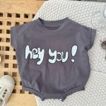 【66-90cm】ロンパース hey you シンプル 可愛い ベビー服 - 画像 (12)