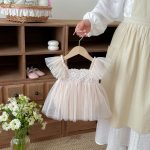 【66-90cm】ロンパース フリル メッシュ 可愛い 女の子 - 画像 (9)