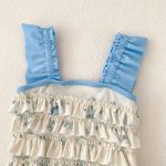 【80-120cm】水着 ブルー フラワー スイムウェア - 画像 (12)