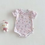 【66-90cm】ロンパース 可愛い 総柄 おしゃれ ベビー服 - 画像 (4)
