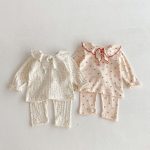 【73-100cm】セットアップ 柔らか フラワー柄 可愛い おしゃれ