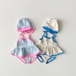 【80-130cm】水着 可愛い ドット スイムウェア - 画像 (3)