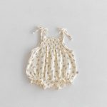 【66-90cm】キャミロンパース 花柄/ストライプ 可愛い ベビー服 - 画像 (5)