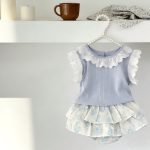 【66-100cm】セットアップ ブルーシャツ＆ブルマレース - 画像 (7)