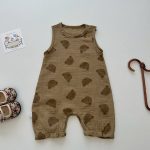 【66-90cm】ロンパース ベビー ノースリーブ 花柄 or 熊柄 - 画像 (9)
