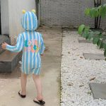 【90-140cm】水着 英字 バックストライプ 男の子 スイムウェア - 画像 (9)