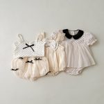 【66-90cm】ロンパース ドット 蝶結び 可愛い ベビー服 - 画像 (6)