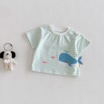 【73-110cm】Ｔシャツ 可愛い ボーダー トップス - 画像 (5)