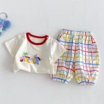 【73-110cm】セットアップ ツリー柄 シャツ＆カラフルパンツ - 画像 (8)