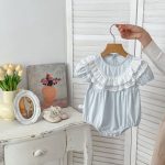 【66-90cm】ロンパース レース パフスリーブ おしゃれ ベビー服 - 画像 (6)