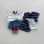 【73-120cm】セットアップ ベビー 男の子 ボーダー カジュアル - 画像 (12)